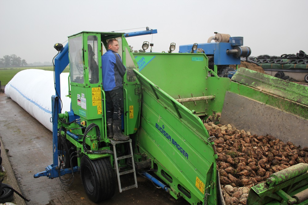 Volledig gemechaniseerde verwerking (bagging) van Feedbeet op het eigen erf